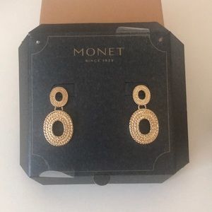 Monet Gold Drop Trendy Earrings
